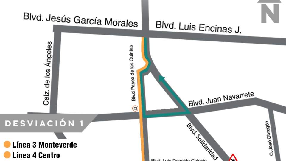 Modifica Imtes ruta de transporte público por cierre de crucero de Colosio y Solidaridad